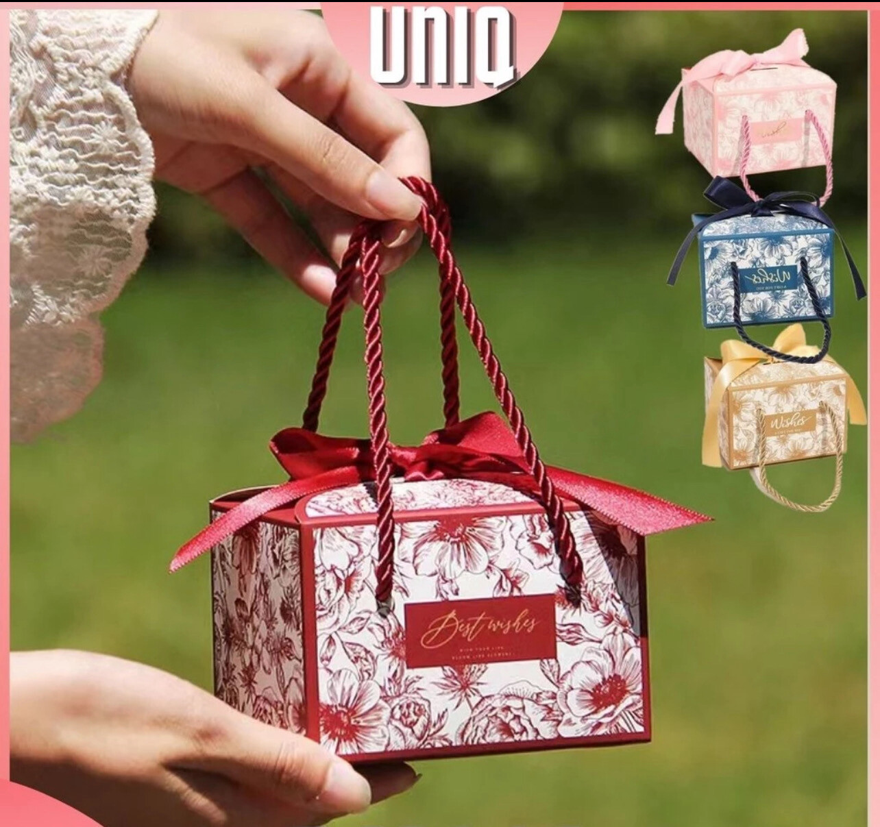 UNIQ wedding Party Birthday Favour Goodies Gift Souvenir Doorgift Candy Diamond Shape Box Kotak Gula Telur Majlis Kahwin 20pcs