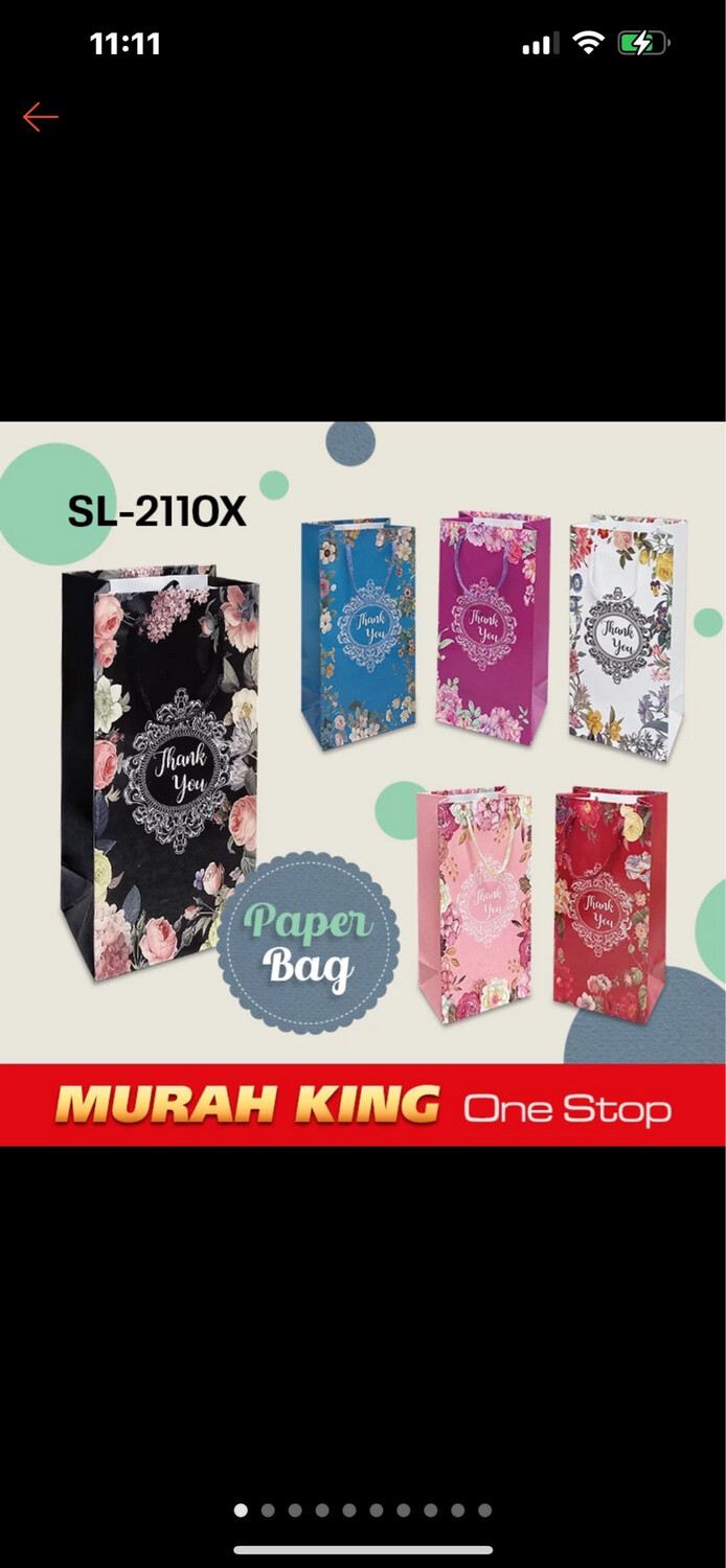 ￼PAPER BAG  GIFT BAG  BAG MURAH   BAG JAMUAN   GOODIES BAG   WEDDING GIFT / SL-2110MF 10pcs/pkt 30pcs
