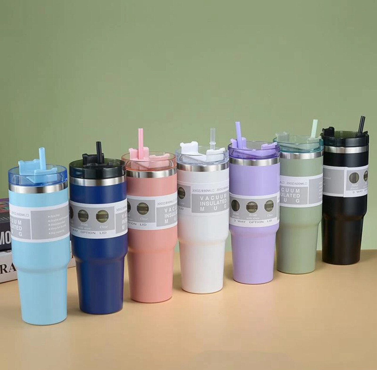 304 Stainless Steel Ice Master Cup Straw 30oz American Car Cup Portable Large-Capacity Thermos Cup