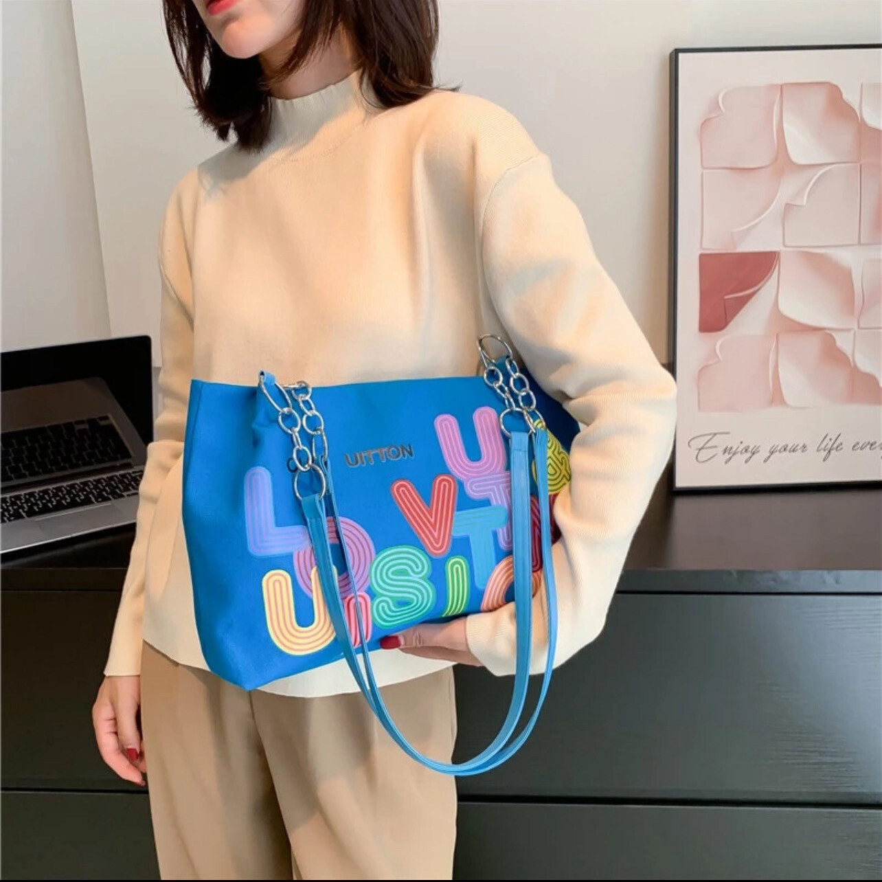 New Fashion Autumn Winter Tote Bag Niche Shoulder Underarm