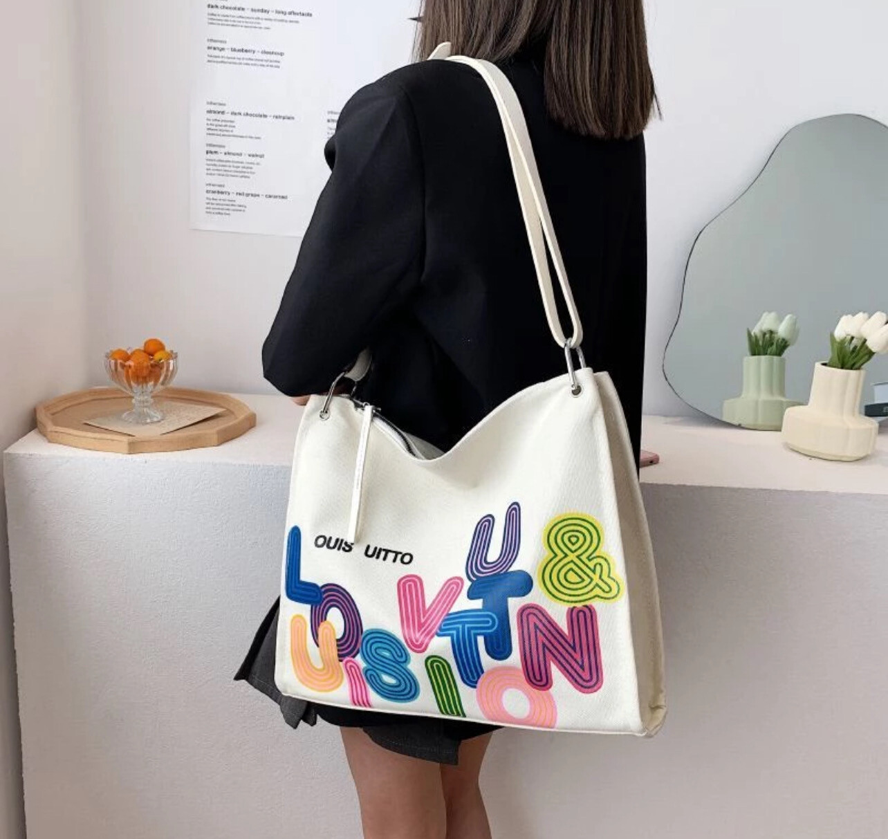 July Canvas Bag Fashion Tote Bag Large Capacity Messenger Bag New Style Female Bag Female Shoulder Bag All-Ma