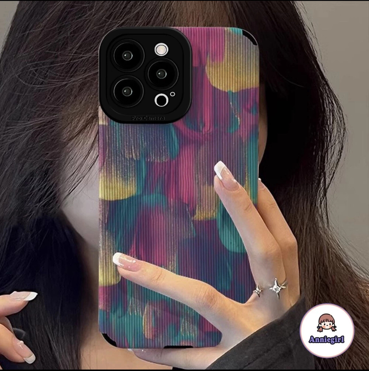 Silk Colorful Oil Painting Watercolor  Iphone Case Compatible for IPhone 11 14 Pro Max 13 Pro Max 12 IPhone X XS XR 7 8 Plus Soft TPU Back Cellphone Cover (❤️ Mix Buy 4pcs)