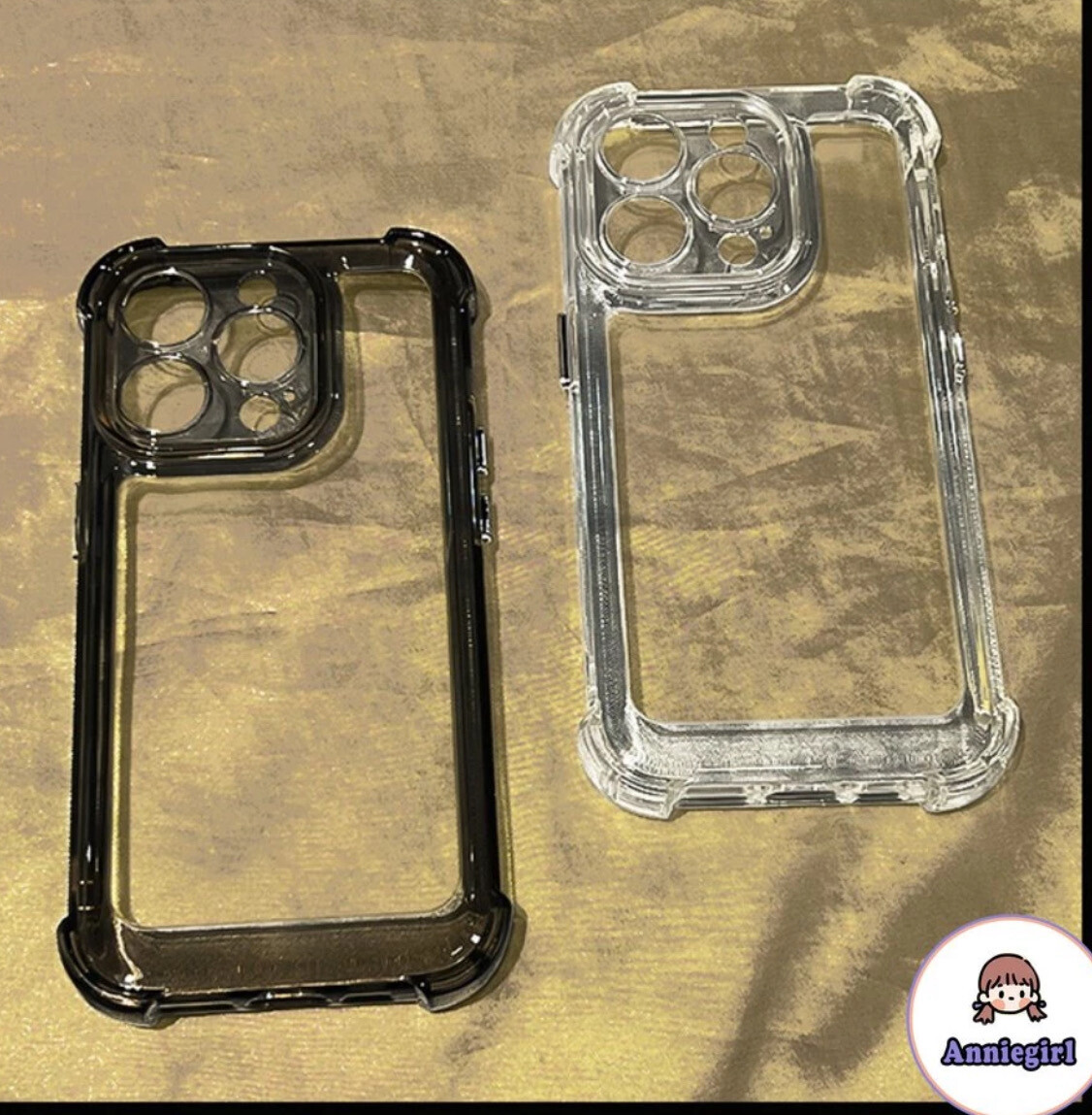 Simple Casing Acrylic Four Corners Protection Phone Case Compatible for IPhone 15 14 13 12 11 Pro Max 14 Plus X Xs XR 8 7 Plus Anti-Yellowing Shockproof Soft TPU Back Cover (❤️ Mix Buy 4pcs)