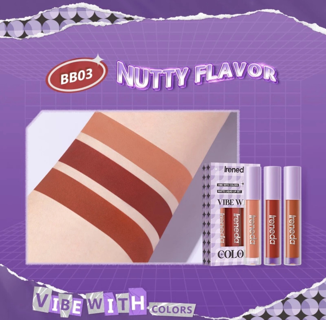 PINKFLASH 3PCS Lip Set OhMyKiss Matte Liquid Lipstick Soft VE Moisturizing Long Lasting Cosmetics Cruelty-Free 2set 6pcs