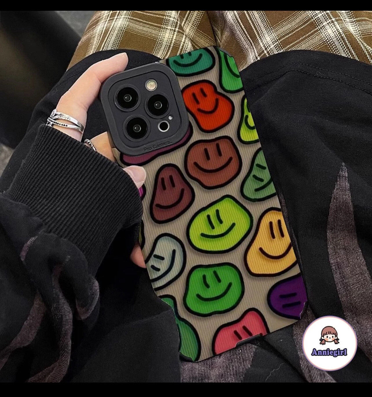 Matte Iphone Case Compatible for IPhone 11 Korean Color Graffiti Smiling 14 Pro Max 13 Pro Max Silk Leather 12 IPhone X XS XR XS Max IPhone 7 8 Plus Soft TPU Back Cellphone Cover (❤️ Mix Buy 4pcs)
