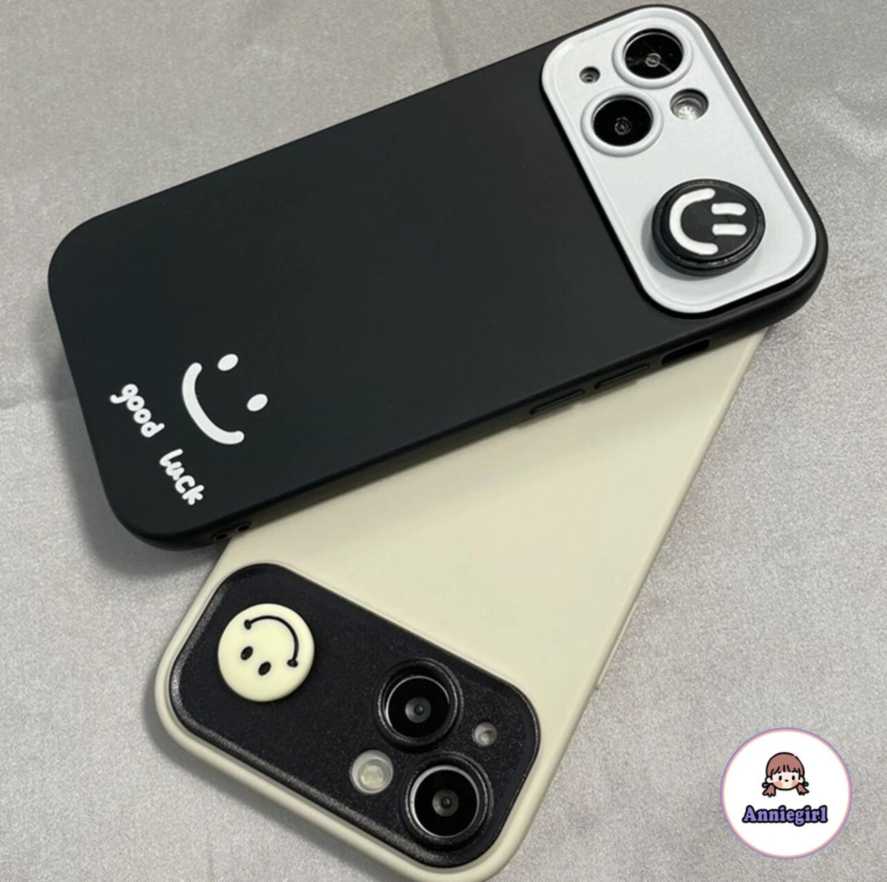 IPhone 15 Simple Matte Smiling  Iphone Case for IPhone 11 15 14 Pro Max IPhone 7 8 Plus 13 Pro Max 12 IPhone X XS XR Window Len Soft TPU Back Cellphone Cover (❤️ Mix Buy 4pcs)