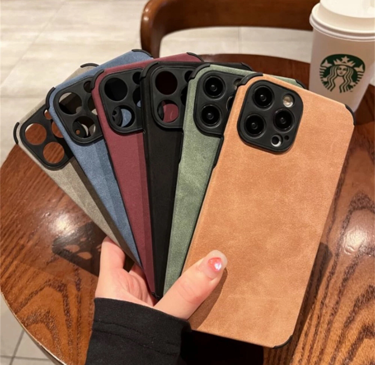 Luxury Silk Leather Cloth Iphone Case Compatible for IPhone 14 Pro Max 11 13 Pro Max 12 Pro Max Soft TPU Back Cellphone Cover (❤️ Mix Buy 4pcs )