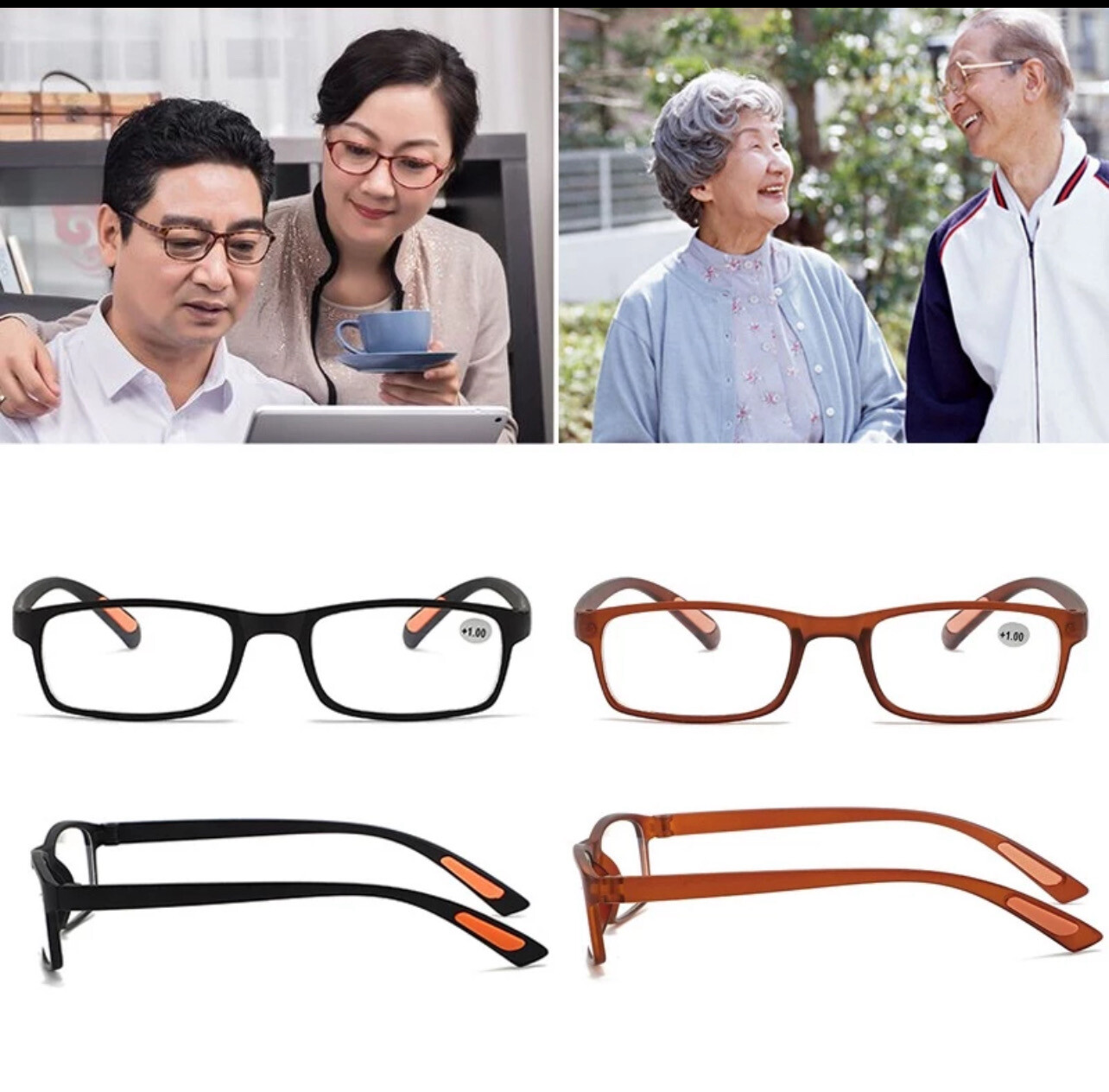 Reading Glasses Magnifier Eyeglasses Personality Unisex Big Size Fall Resistance Fashion (🌼 Mix Buy 2pcs )