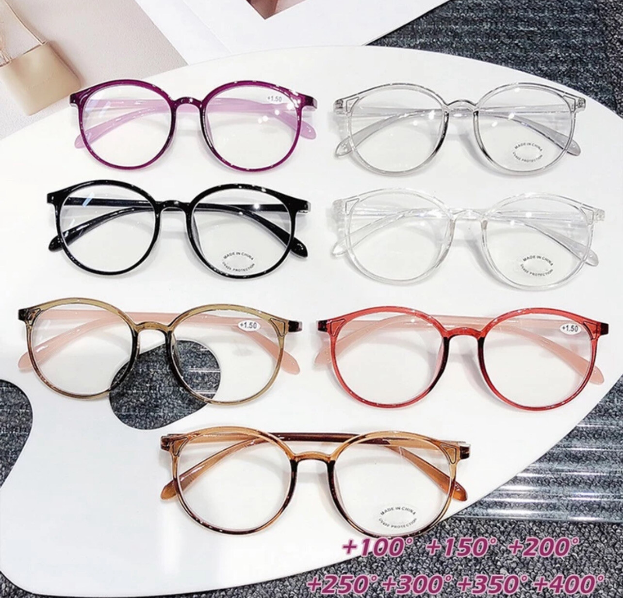 Reading Glasses High Definition PC Frames Eyeglasses Portable Ultralight Classic Eywear Unisex Multicolor (💋 Mix Buy 2pcs)