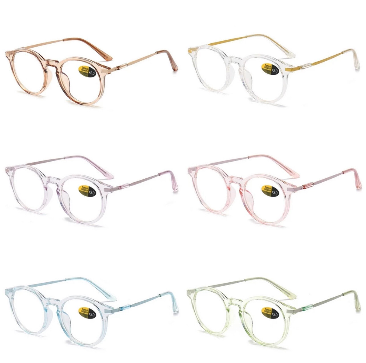 Fashion Reading Glasses Unisex Full Frame Anti Blue Light Eyeglasses Women Men Portable Eyewear (💋 Mix Buy 2pcs)