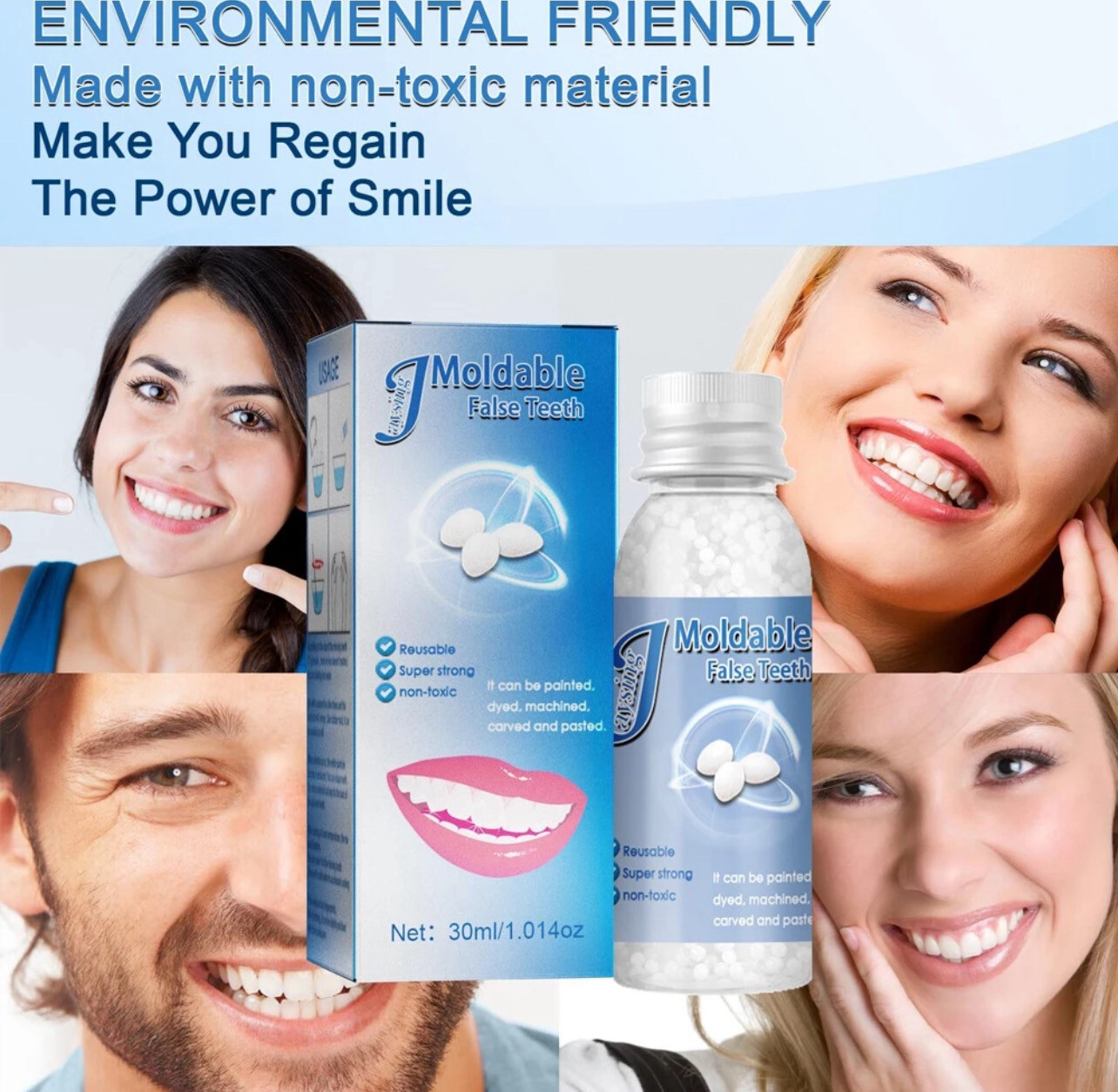 Hailicare Diy Gigi Palsu Temporary Tooth Repair Kit Teeth And Gaps FalseTeeth Solid Glue 3bottle