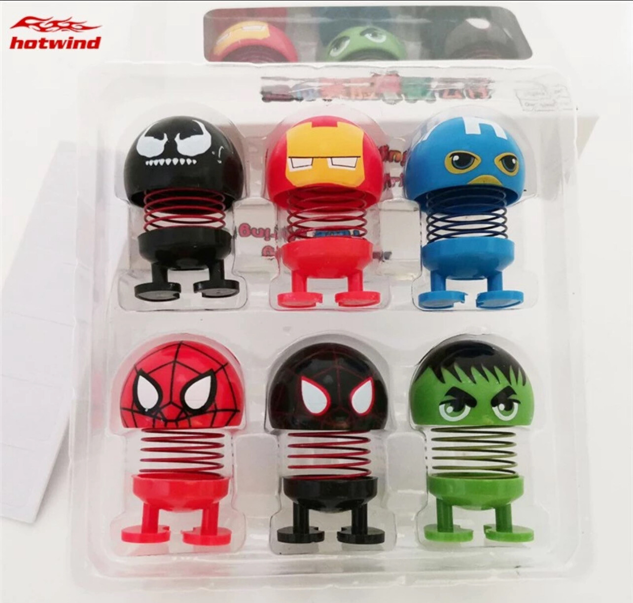 HW 6Pcs/Set Emoji Diffuse wei Shaking Head Toys Cartoon Funny Wobble Robot Ornaments Dolls Car Decor 3set