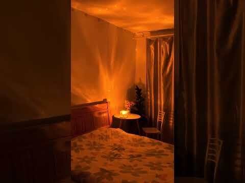 ￼🌟Influencer Rotating Water Ripple Lamp Creative Bedside Flame Romantic Dynamic Square Table Atmosphere Light