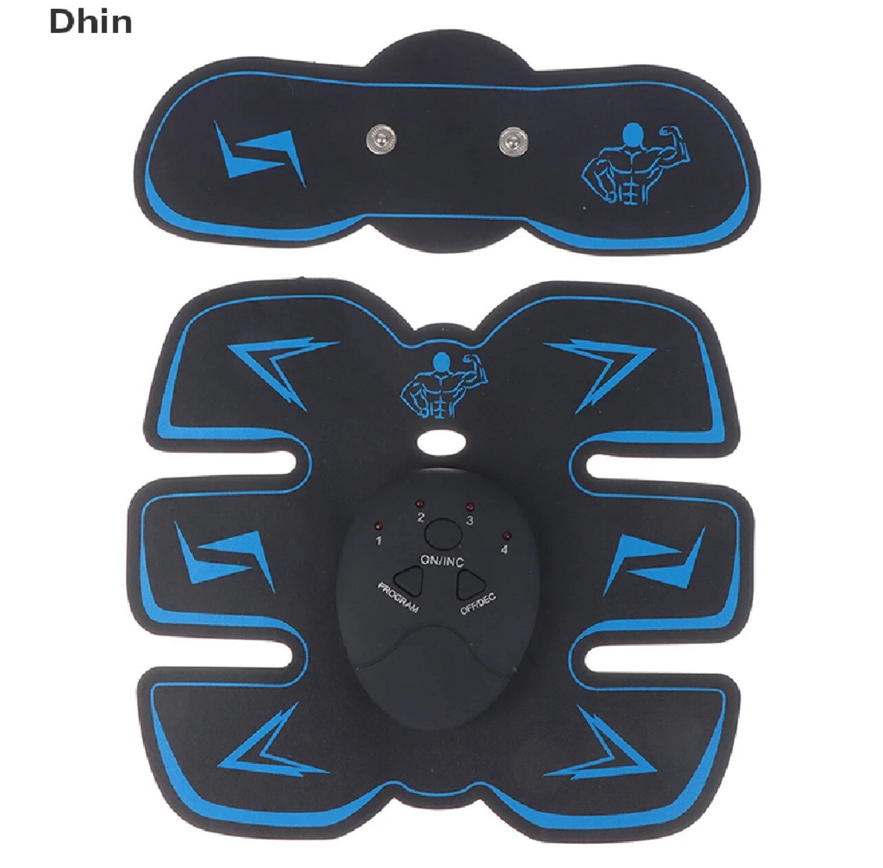 [Dhin] Vibration Abdominal Muscle Trainer Body Slimming Machine Fat Loss Exercise Belt COD 1set