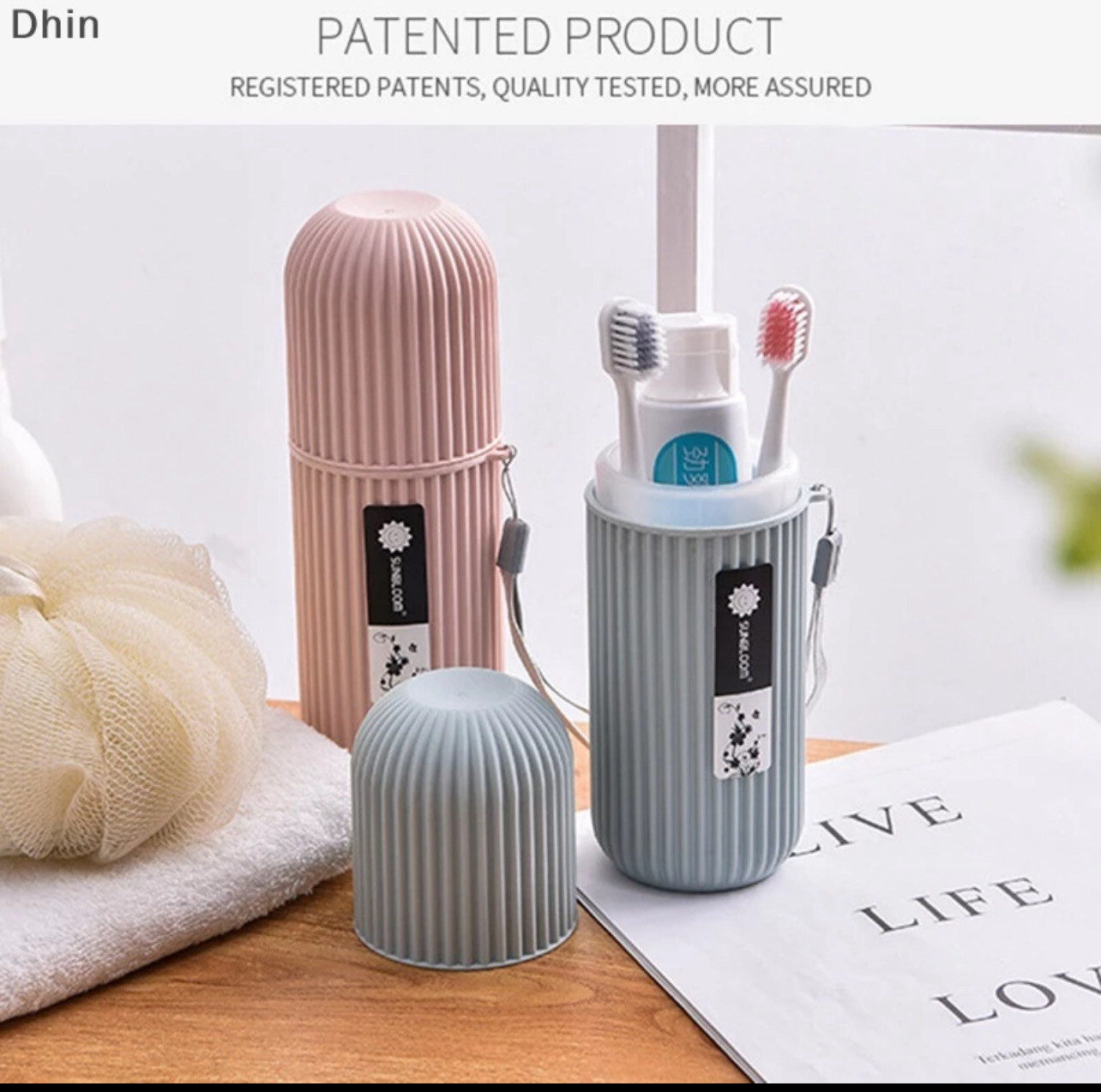 [Dhin] Portable Toothpaste Toothbrush Protect Holder Case Travel Camping Storage Box COD 5pcs