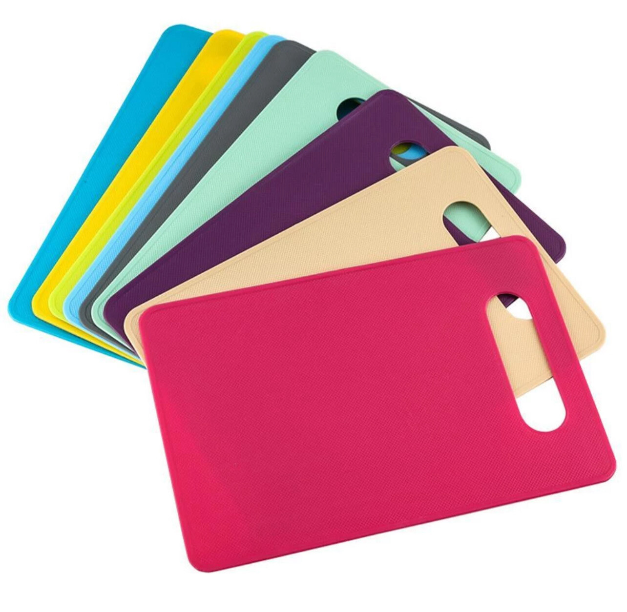 ￼Non-Slip Plastic Chopping Board Colored/Cutting Board Kitchen Chopping Pad Kitchen Supplies 4pcs