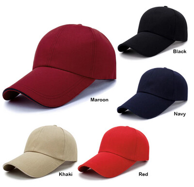 ￼BBD Unisex Adjustable Hat Casual Outdoor Plain Baseball Snapback Topi Cap CP060 3pcs