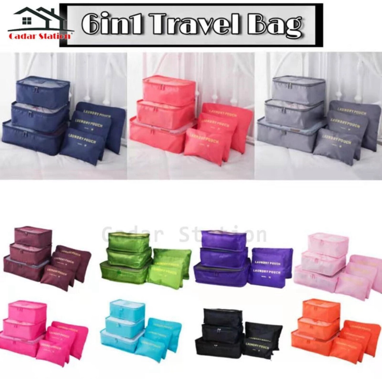 SW_Extra Large Type 6 in 1 Set Travel Organizer Bag (40cm) 2set