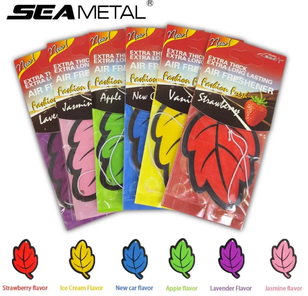SEAMETAL 6/1Pcs Car Air Freshener Perfume Deodorant Tablet Leaf-shaped Auto Interior Aromatherapy Ornaments 10pcs