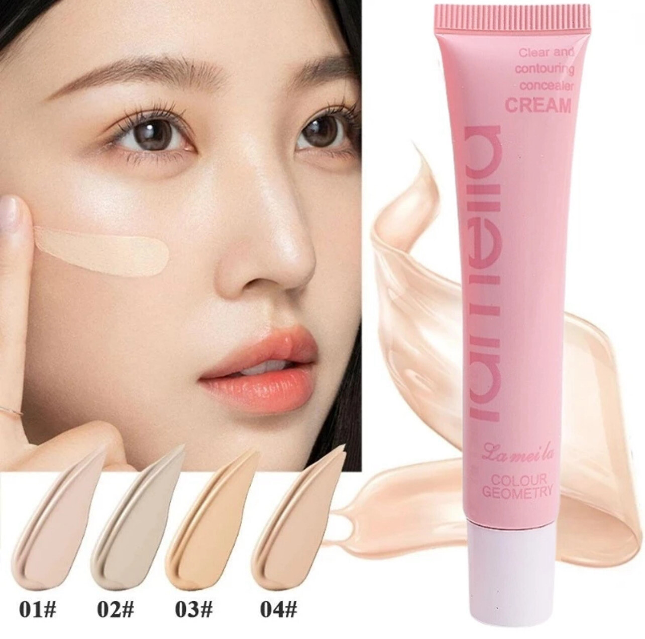 ￼Concealer Whitening Brighten Skin BB Cream Long Lasting Moisturizing Oil-control Thin Easy to Smear Liquid Foundation Cover Up Facial Defects Makeup Isolation Cosmetics 7pcs