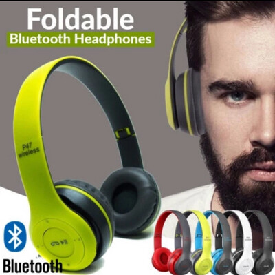 Wireless Bluetooth Headphone P47 Y08 Extra Bass Wireless Headphones Macaron Bluetooth Headset Stereo Headphone With Mic 2pcs