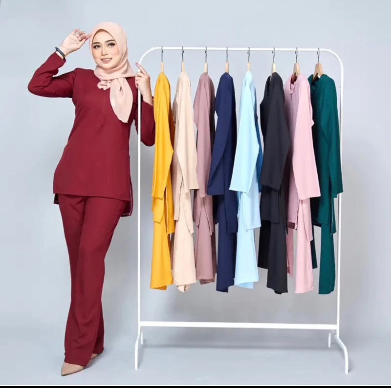 Anna Suit Set Viral ready Stock