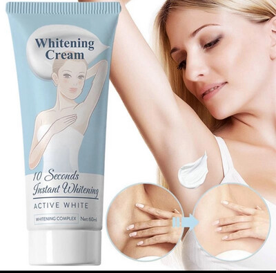 60ml Instant Whitening Cream Underarm Armpit Whitening Cream Legs Knees Private Parts Body Whitening Cream 3pcs