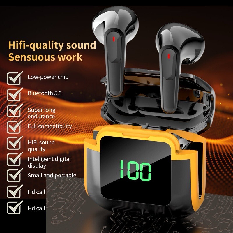 ￼TZUZL TWS Wireless Earphones 5.3 Bluetooth Headset In-Ear Sport Noise Reduction Games Low Latency for Bluetooth
