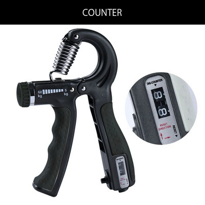 ￼5-60KG Adjustable Resistance Hand Grip Gripper Wrist Arm Finger Forearm Strengthener Exercise GYM Power Fitness 握力器可调节 2pcs