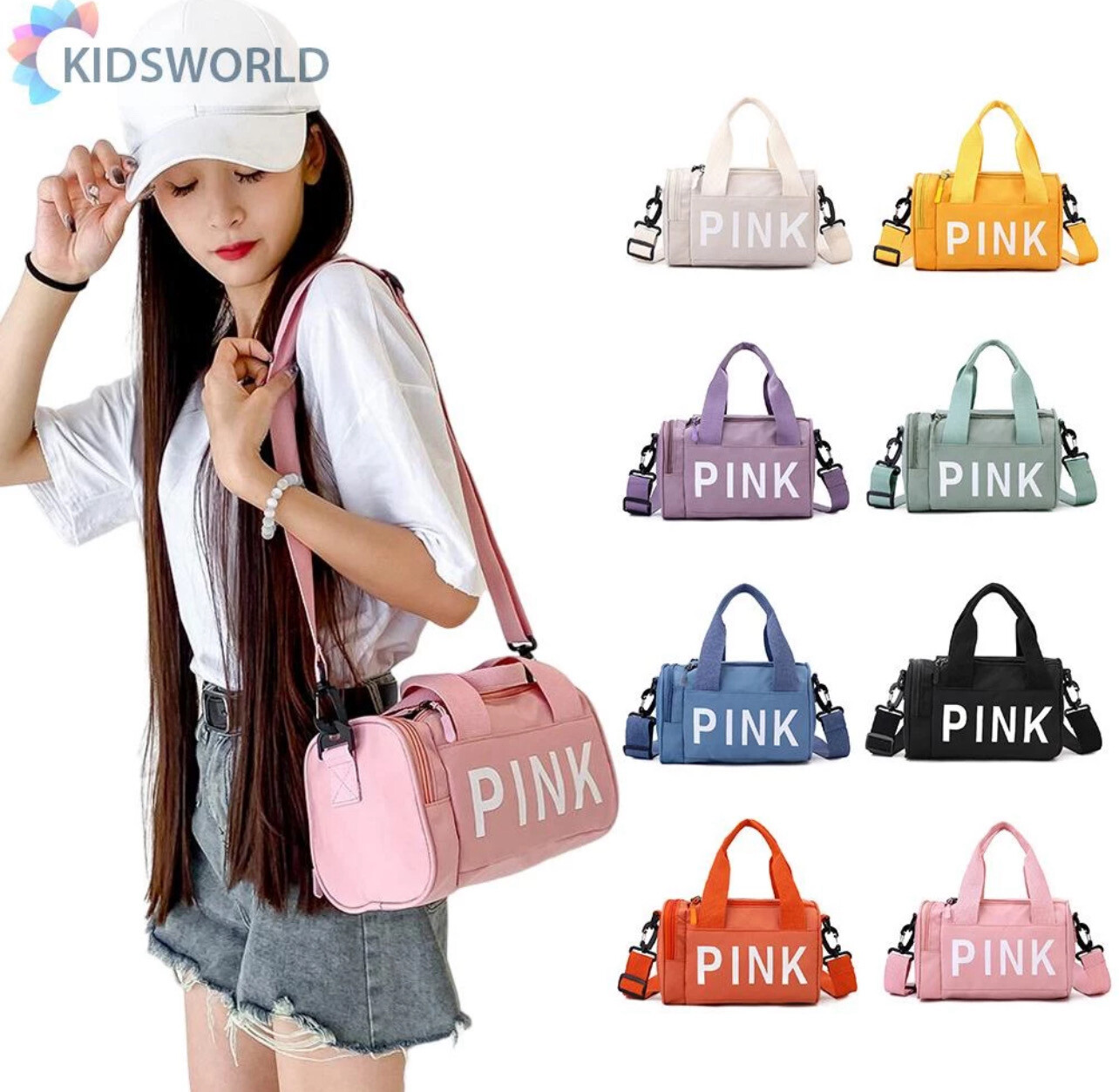 ￼【kids-my】Oxford Fitness Bag Adjustable Strap Small Portable Gym Bags for Outdoor Football