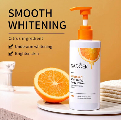￼ROREC SADOER Vitamin C Whitening Body Lotion Fresh Orange Essence Hydrating Moisturizing Body Lotion 250g 2bottle