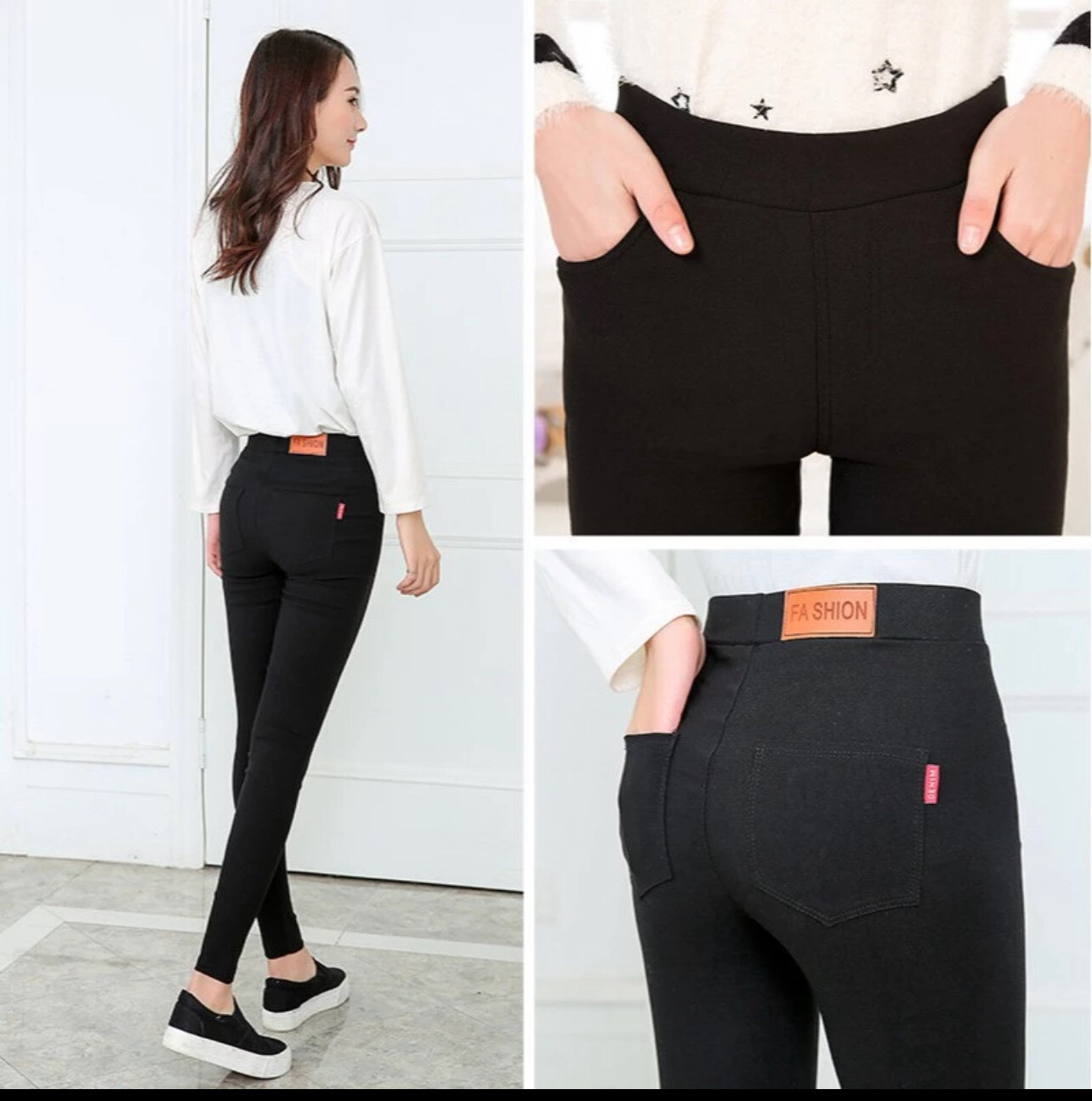 Free Shipping S-3XL Long Legging Pants Women Korean Style Casual Fashion Black Slimming High Waist Tight Skinny Stretchable Casual Plus Size Ladies Ankle Pants Celana Seluar Slack Fit Panjang Perempu