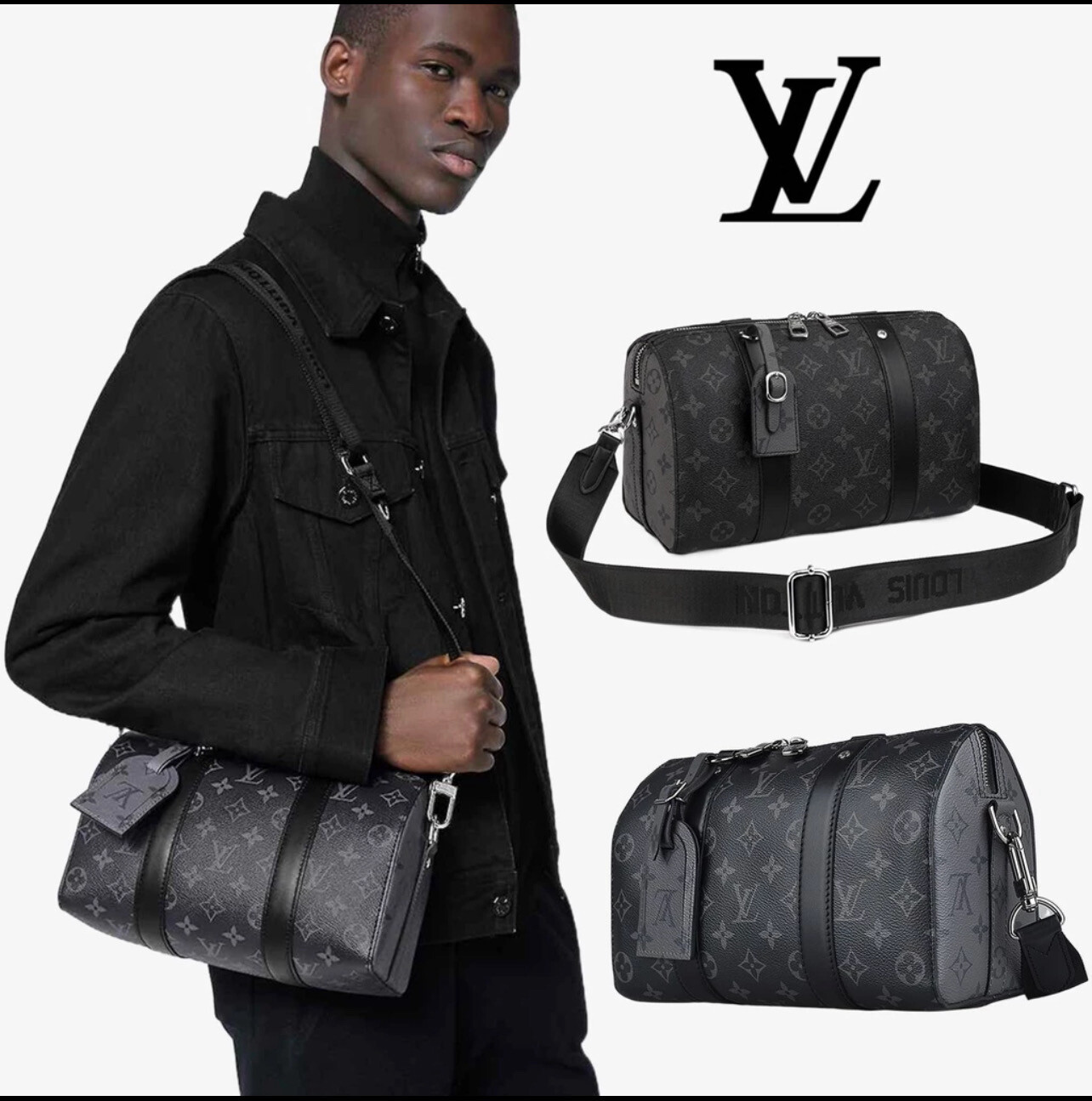 CITY KEEPALL LV45936 Men&#39;s leather sports shoulder crossbody luggage bag k