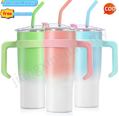 ￼Ready stock 1200ml40oz Vacuum Insulated Bottle Water bottle Straw cup Car cup Stainless Steel Sport Water bottle 保温瓶 水瓶 水壶 冰霸杯