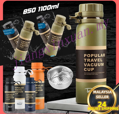 ￼1100ml Water bottle 304 Stainess Steel Vacuum Flask Insulated cup Outdoor travel Hot and cold Tumbler Bottle 保温瓶 水瓶 水壶