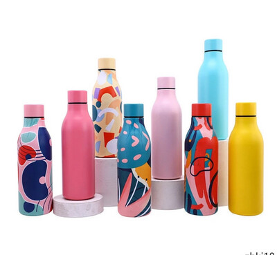 Water Bottle Thermos Bottle Inside and Out 304 Stainless Steel Cola Bottle Insulation Cup Portable Car Cup Red Wine Bottle Lotto Insulation Cup