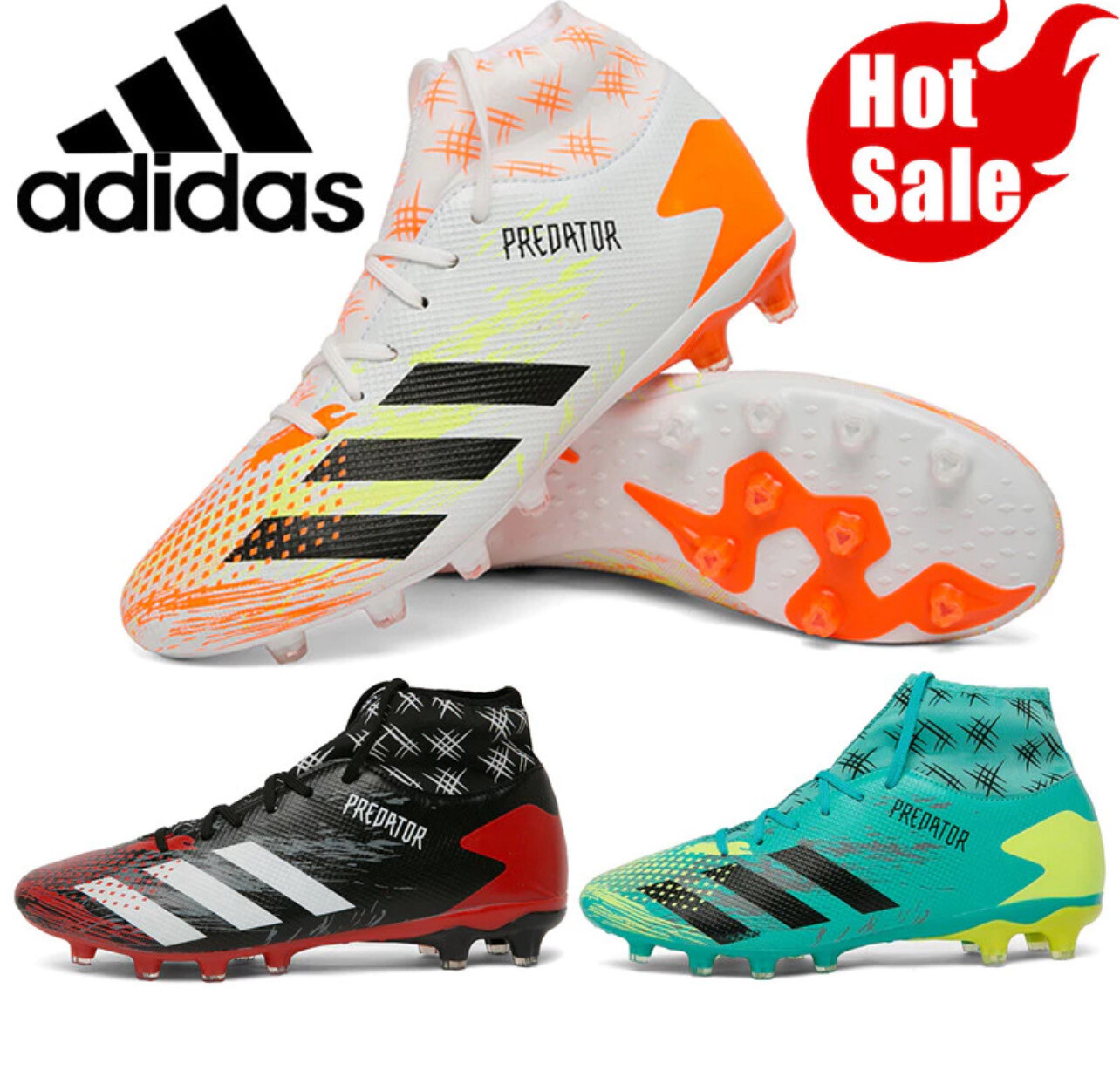 Adidas_Mens Football Shoes Soccer Boots Kasut Bola Sepak Cleats Futsal Sneaker Footwear Sport Shoe