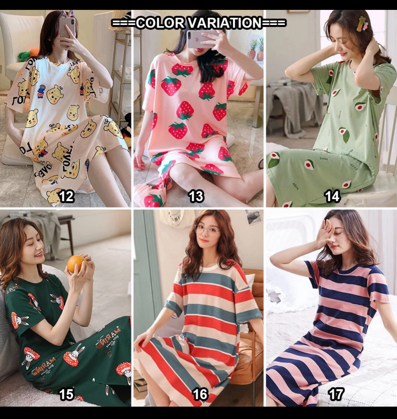 YURI Womens pyjamas Dress Pyjamas Sleepwear Pajamas Nightwear Baju Tidur Perempuan 2pcs