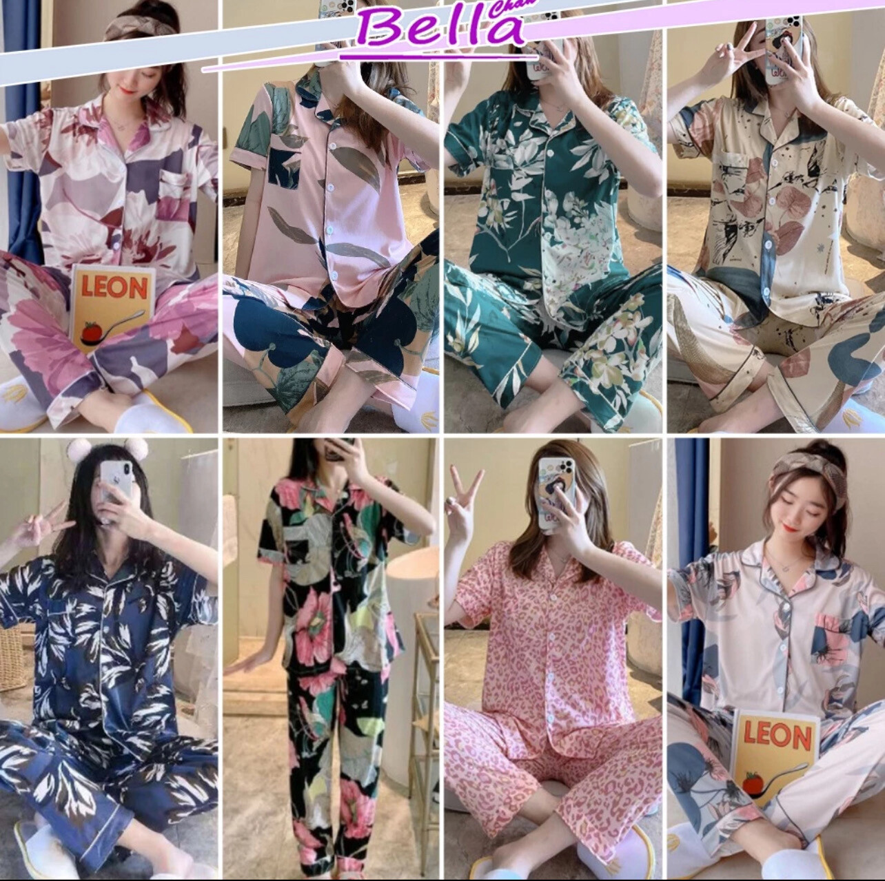 MICHIYO Pajamas Short-Sleeved Baju Tidur Perempuan Women&#39;s Pyjamas sleepwear girl nightwear 1set