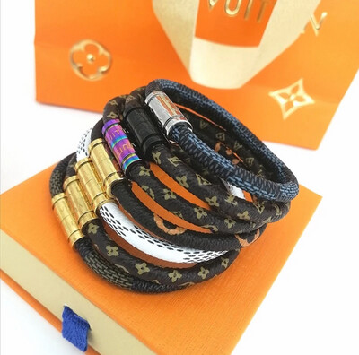 New Fashion Men&#39;s Leather Bracelet Bracelet For Women Jewelry Magnetic Fit Bracelet With Various Color Options(NO BOX) 2pcs