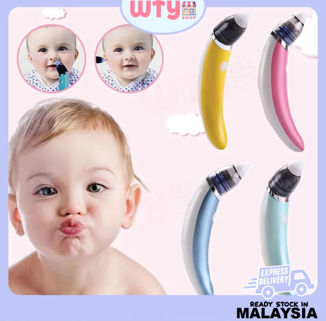 ￼Baby Electric Nasal Aspirator Mucus Nose Suction Cleaner Penyedut Hingus Alat Sedut Hingus