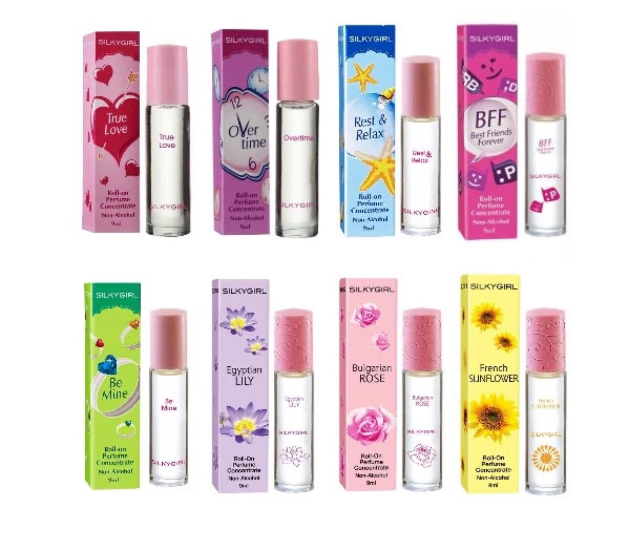 SILKY GIRL ROLL ON PERFUME 9ML 3bottle
