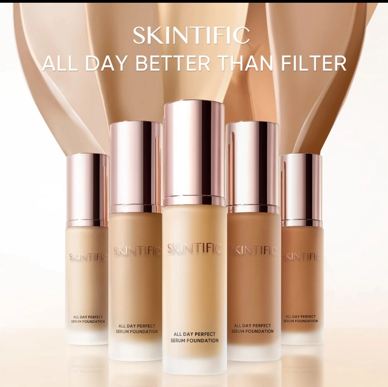 ￼SKINTIFIC All Day Perfect Serum Foundation Full Coverage 24 Hour Long Wear Soft Matte Finish Cushion Concealer Cream