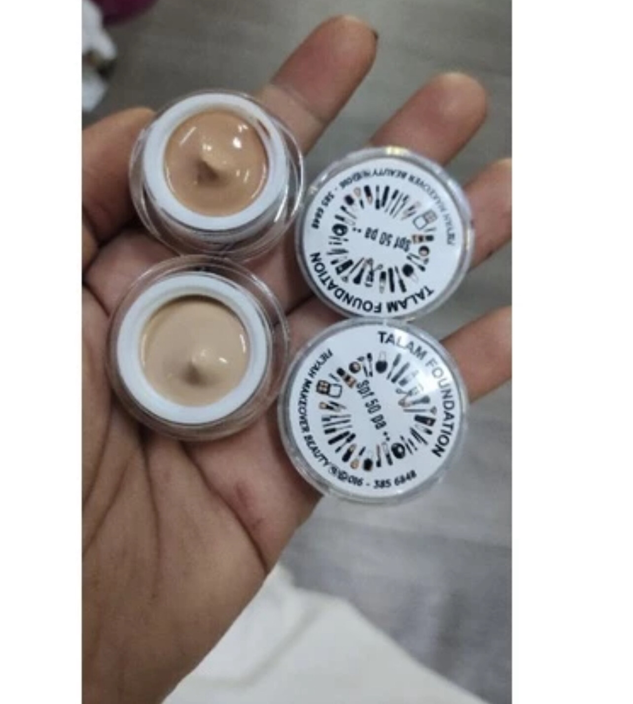 TALAM FOUNDATION SPF 50PA++ 5Gram each 3pcs