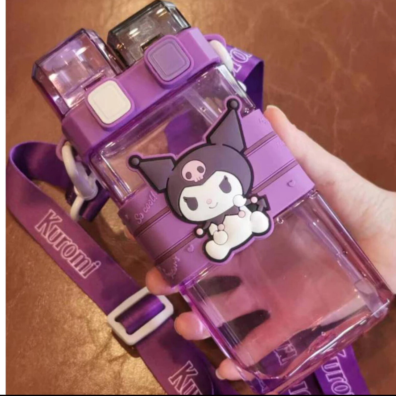 ￼520ml Kuromi Bottle Kids Water Bottle Hello Kitty Melody Cinamoroll Cute Water Bottle Sanrio Double Drinking Bottles