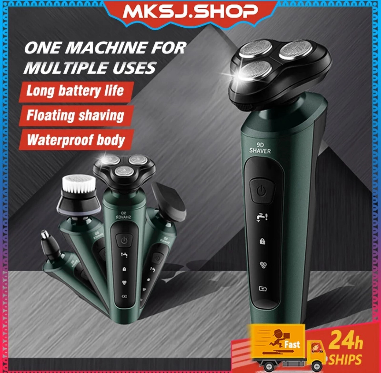 ￼Men Rechargeable 4 in 1 Electric Shaver Trimmer Clipper Razor Nose Beard Shaving Machine Gunting Rambut