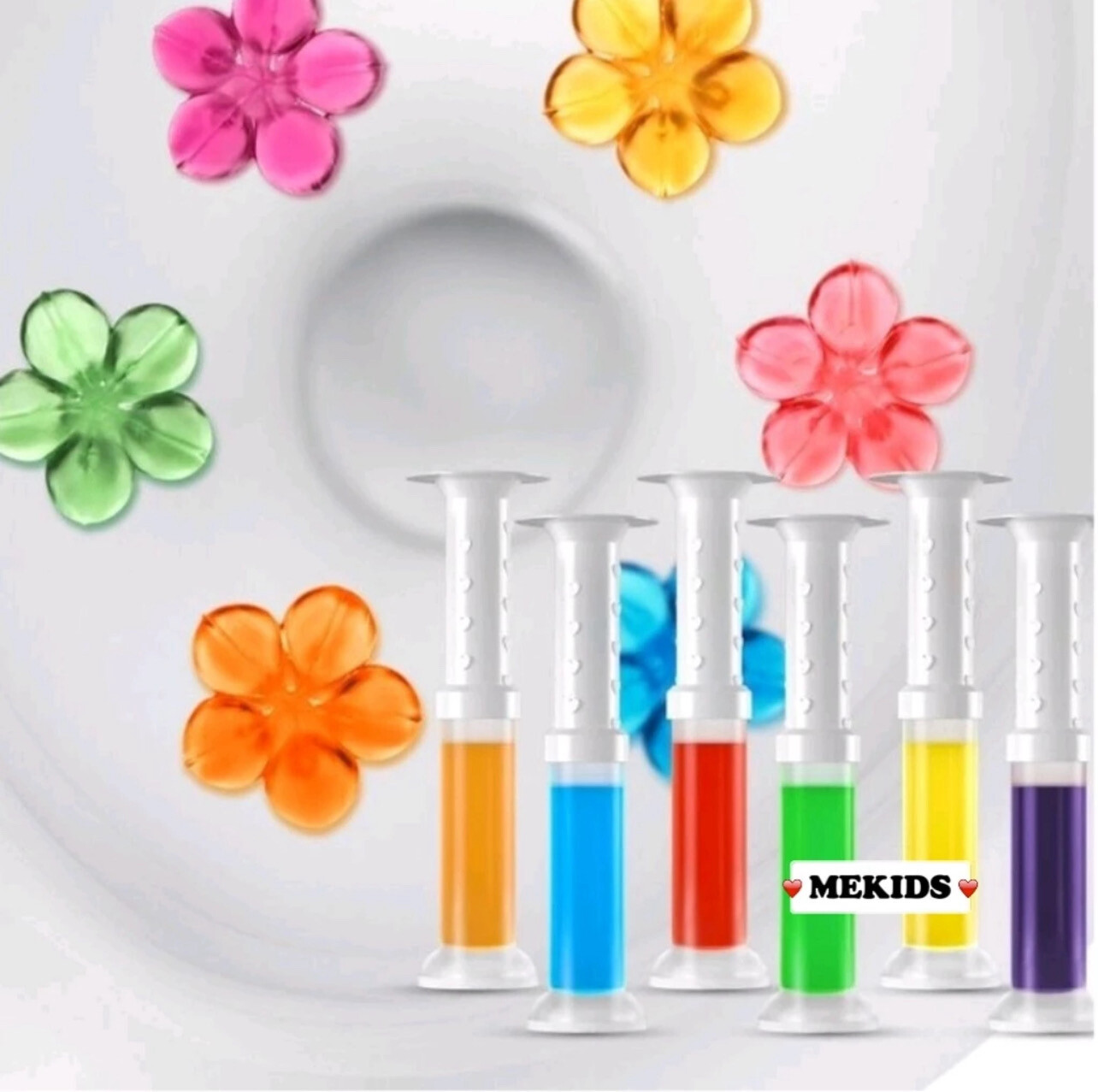 ￼👨‍👩‍👧‍👦MEKIDS👨‍👩‍👧‍👦[14 PUMP] Flower Gel Toilet Push Type Bubble Cleaner Toilet Cleaner Fragrance Gel Pewangi Tandas马桶小花 8Stick (1stick buleh pakai 12x)