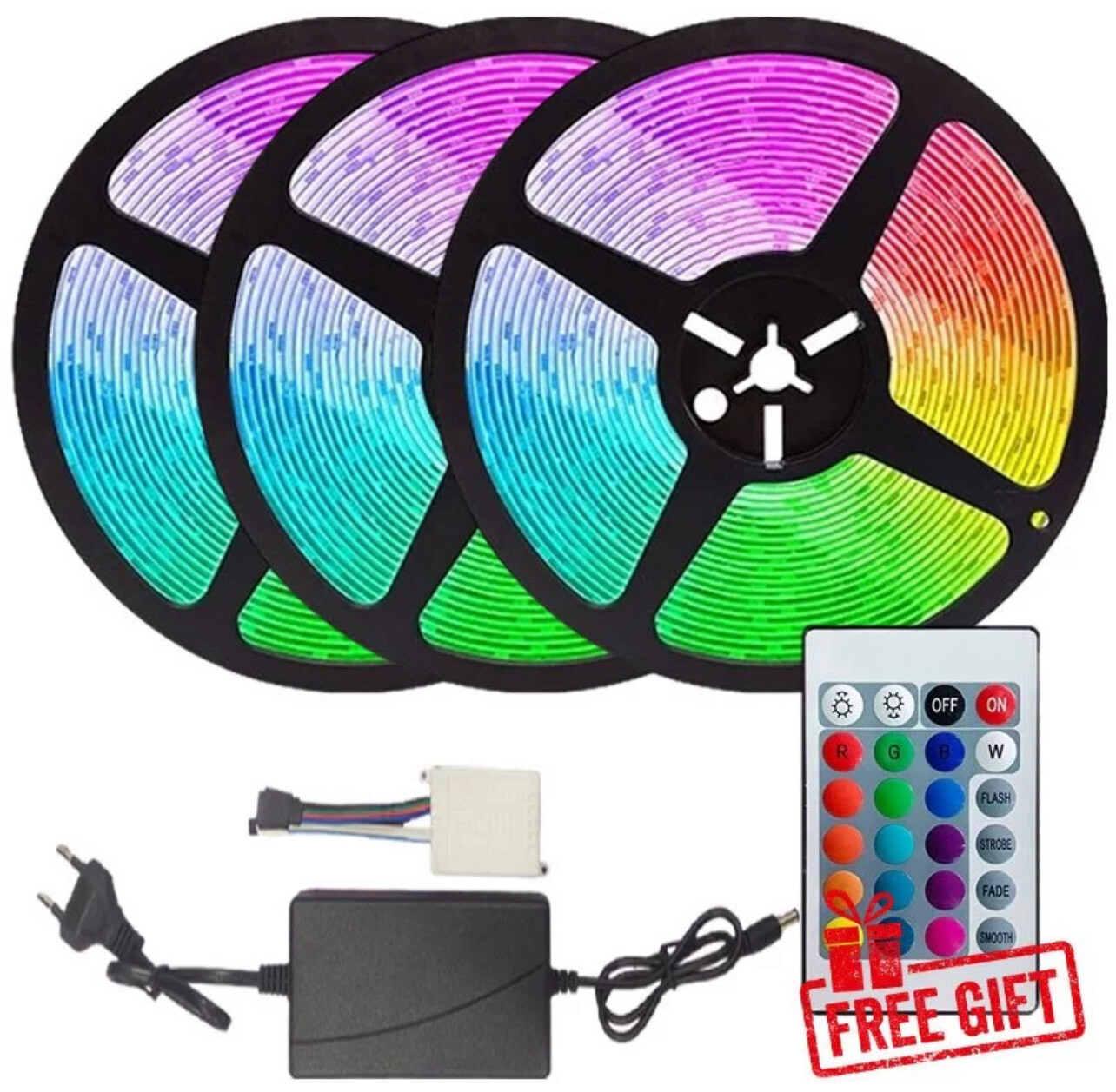 Waterproof LED Strip Light RGB LED Light Strip 2835 LED Tape Lights Color Changing Strip Lights lampu led (15meter)