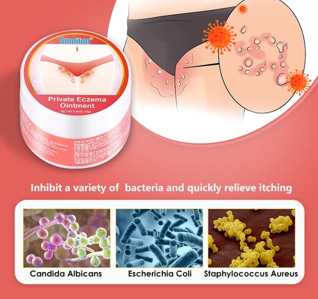 ✧Read Stock Sumifun Private Parts Vaginal Anti-itching Cream Non-irritating Inhibit Bacteria Herbal Thigh Private Antibacterial Ointment Body Care  TALLER 5pcs