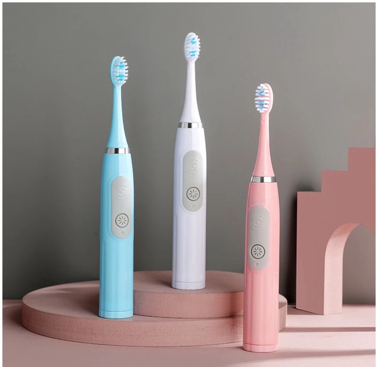 Sonic electric toothbrush adult fine soft bristles daily necessities toothbrush soft bristles 3pcs